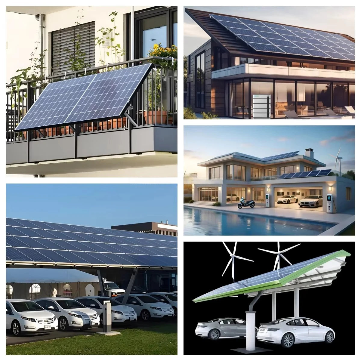 High Performance 100KW 150KW Inverter LiFePo4 Battery Set Complete Home Solar Energy System MPPT for Car Charging Station