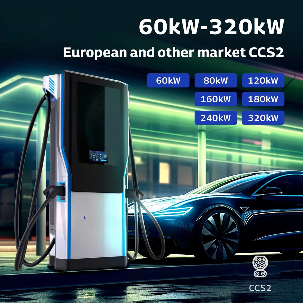 Solar Panel Electric Car Charger DC 120kW 320kW EV-DC-fast-charger CCS 240kW 160kW EV DC Charging Station for EV