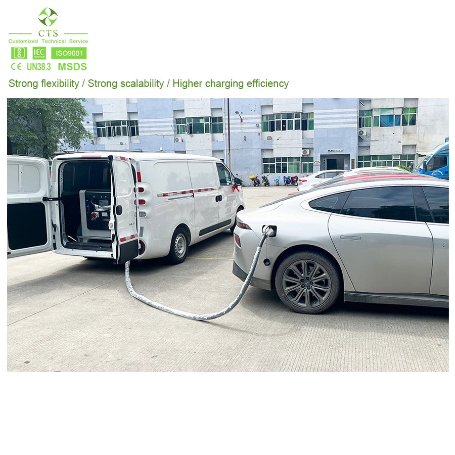 Mobile Charging Station 65kwh 141kwh Ev Battery Fast Charging 161kwh Rescue Car Energy Storage Charging System