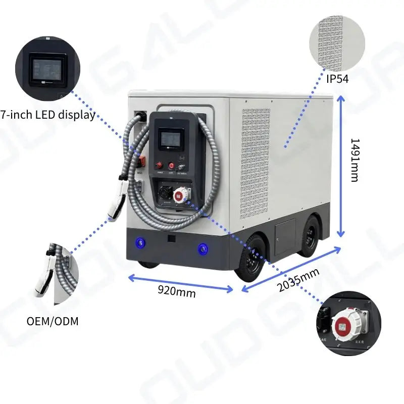 Portable 100KW Electric DC Fast Charging Station New EV Charger For Robot Power Pack Emergency Rescue
