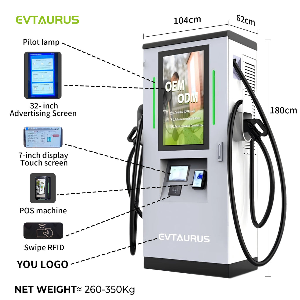 Commercial Vehicle EVSE New 60KW to 240KW OCPP DC Fast Charger Pile for Electric Cars Ev Charging Station