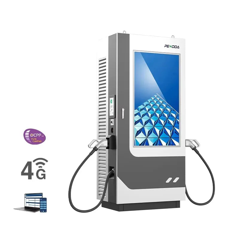 PENODA 55-Inch Advertising DC EV Charger 60KW-240kw CCS/GBT EV Charger Electric Vehicle Charger Fast EV DC Charging Station