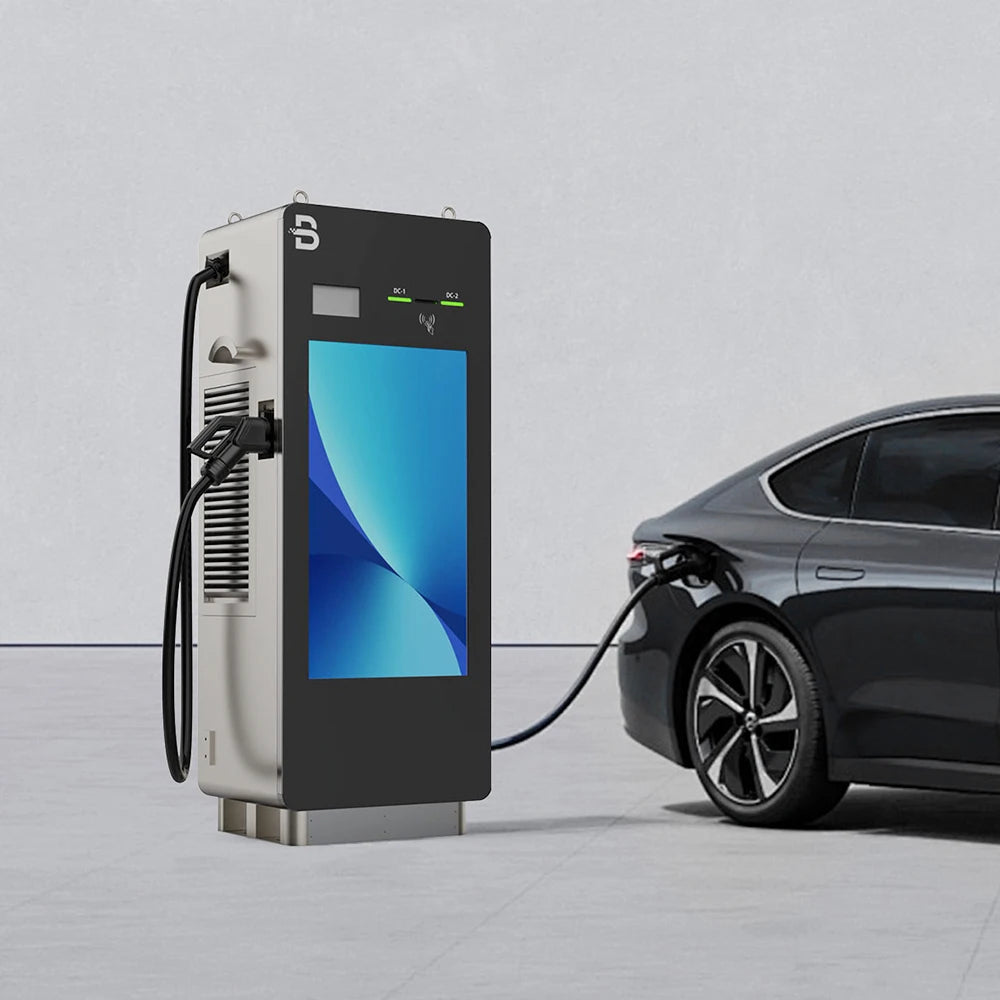 BENY 43 Inch Advertising Screen 60kw/90kw/120kw Dc Fast Charger Pile Electric Vehicles Floor-Mounted Charging Station