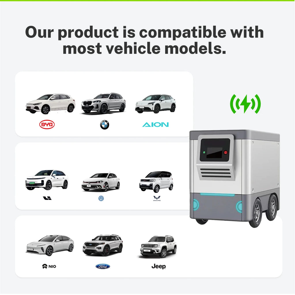 Home EV Charging Station EV Car Power 60kW Portable Mobile Energy Storage Charging Robot With Battery Storage