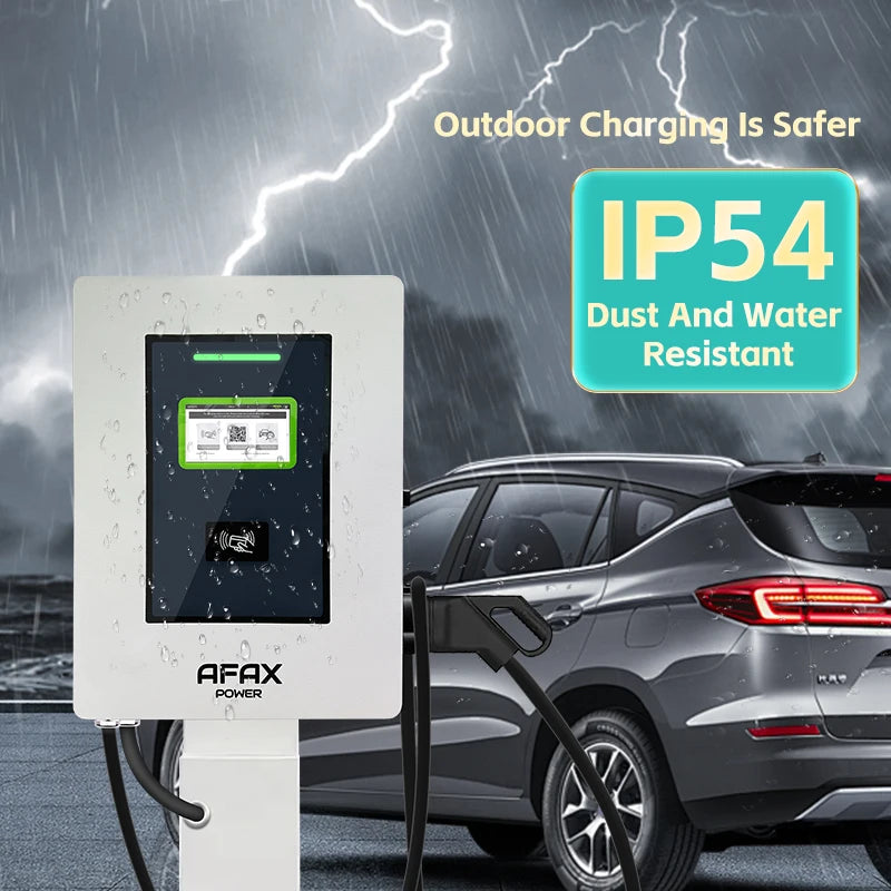 AFAX Solar Wall-mounted Smart EV Charger CCS2/GBT 30kw 40kw DC Fast Charging Station With Online Payment System