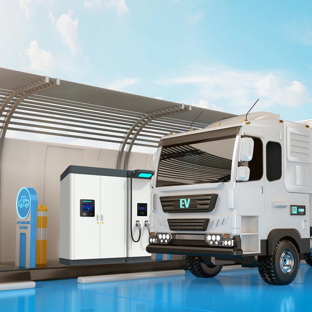 Solar Power ESS with EV Charger Integrated Solution 215kwh Backup Energy Storage 100kw DC Fast Car Charging Station off Grid