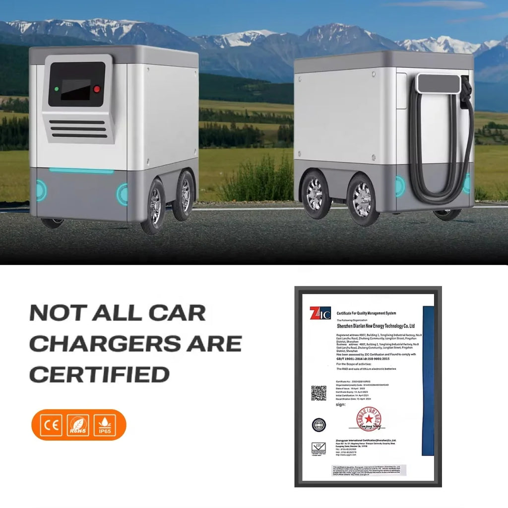 Home EV Charging Station EV Car Power 60kW Portable Mobile Energy Storage Charging Robot With Battery Storage